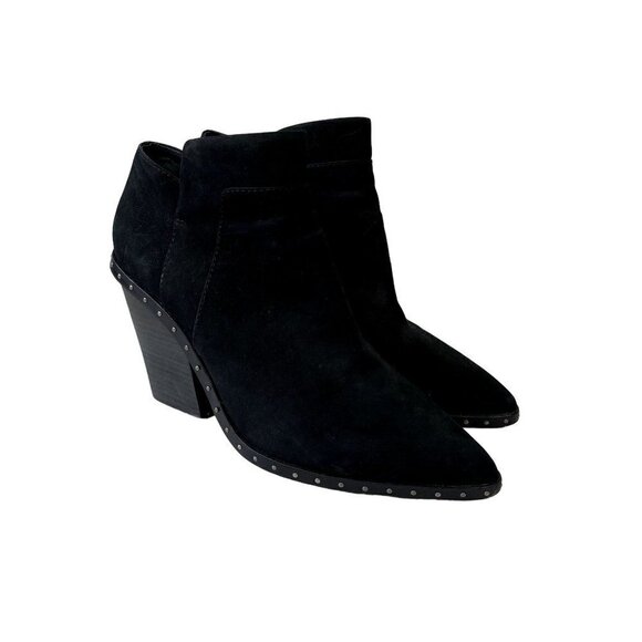 Mercer Edit Road Rage Studded Bootie Black Suede 10 - Picture 1 of 10